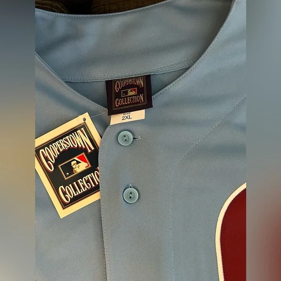 Majestic Authentic Philadelphia Phillies Chase Utley Cooperstown Jersey Mens XXL - Picture 5 of 7